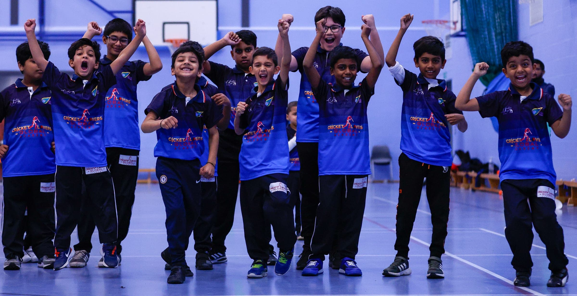 Academy players celebrating a session together