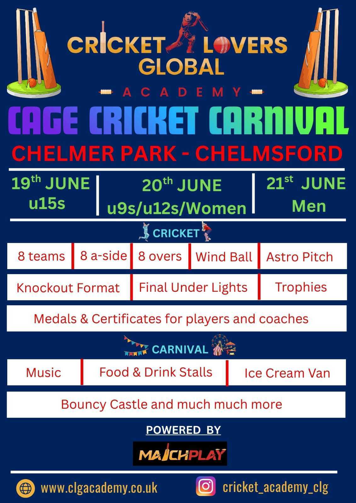 Cage Cricket Carnival 2026 at Chelmer Park, Chelmsford